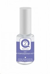 Средство для ногтей Q2 Nail Care 4в1 (основа+прозрачный лак+покрытие+восстановитель) для поврежденных ногтей 8 мл