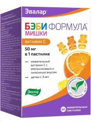 Бэби Формула мишки витамин С 60 шт. паст. жев.