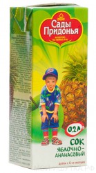 Сок для детей Сады Придонья яблоко ананас с 6 мес 200 мл