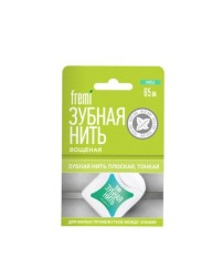 Зубная нить Fremi вощеная плоская тонкая мята