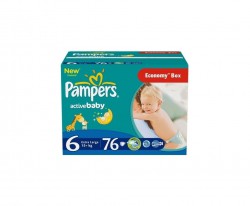 Подгузники, Pampers (Памперс) 15+ кг р. 6 №56 актив беби драй экстра лардж