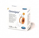 Пластырь фиксирующий, Omnipor (Омнипор) р. 1.25смх5м №1 арт. 9004362 на нетканой основе гипоаллергенный для щадящей фиксации белый картонная упаковка без еврохолдера