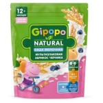 Каша молочная, Gipopo (Гипопо) 200 г мультизлаковая с кусочками абрикоса и черники с 12 мес пауч