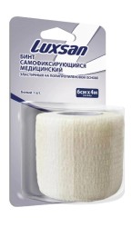 Бинт эластичный Luxsan самофиксирующийся на полипропиленовой основе р. 6смх4м 1 шт.
