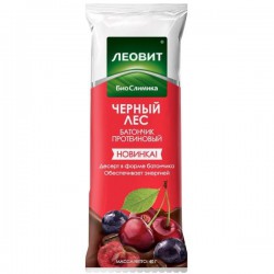 Батончик Леовит БиоСлимика протеиновый черный лес