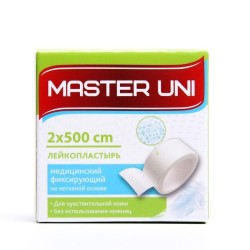 Лейкопластырь фиксирующий Master Uni Юнипор на нетканой основе р. 2смх500см 360 шт.